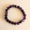 Natural amethyst bracelet top view