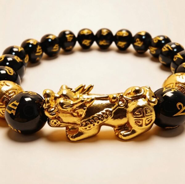 pixiu-wealth-protection-bracelet-closeup Close-up of Pixiu wealth and protection bracelet
