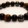 tiger-eye-obsidian-hematite-bracelet-beads-closeup Close-up of tiger eye, obsidian and hematite bracelet beads