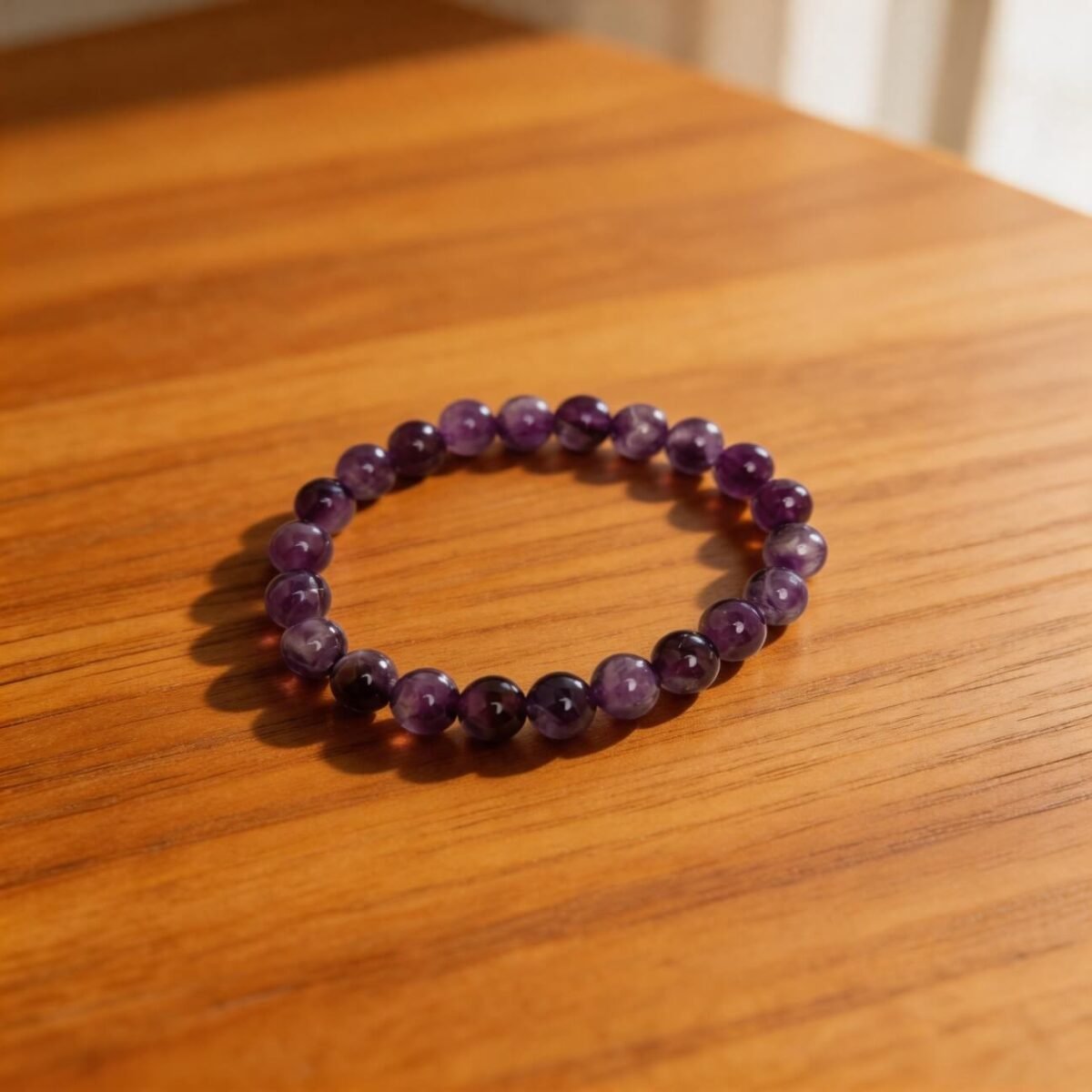 natural amethyst bracelet for calm and balance