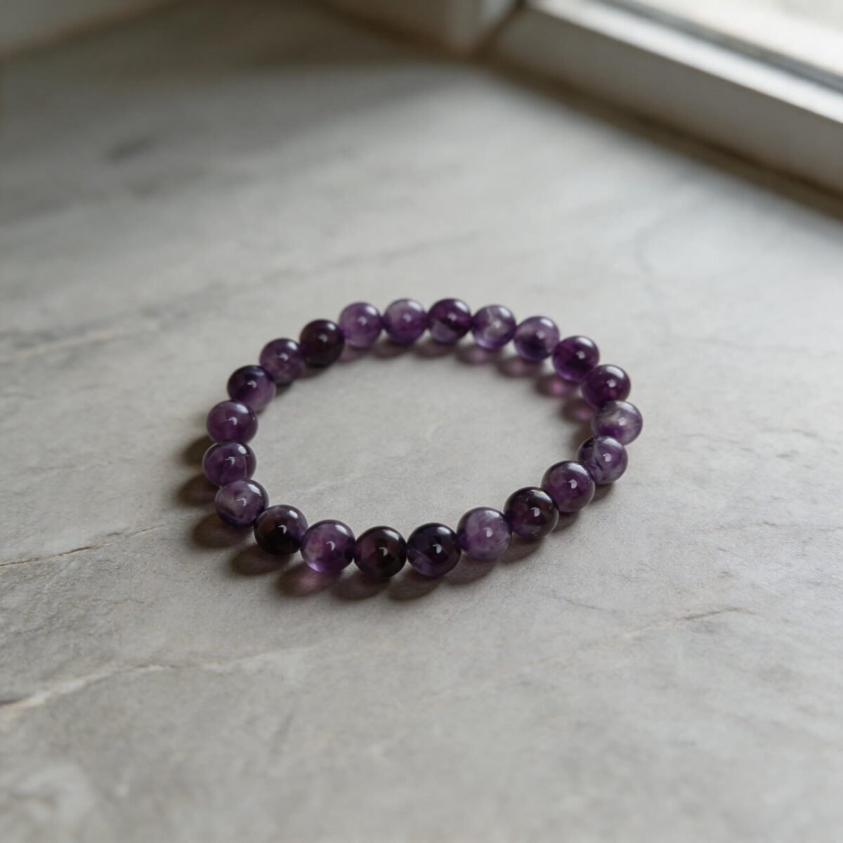 Natural amethyst bracelet for peace and balance