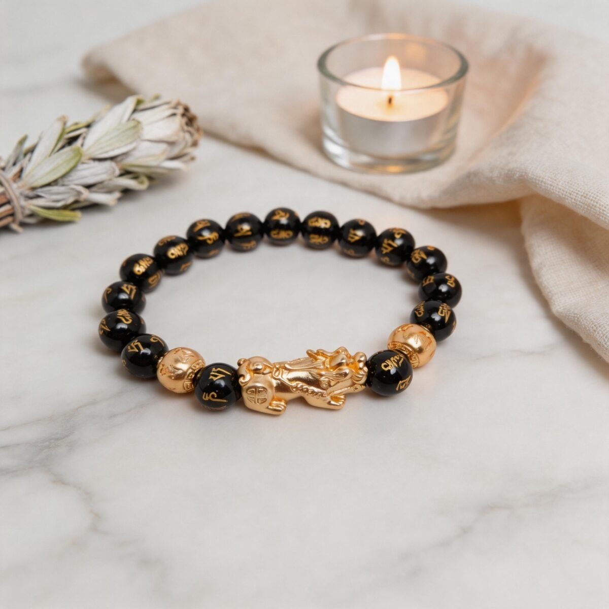 Black obsidian spiritual meaning bracelet for protection and grounding
