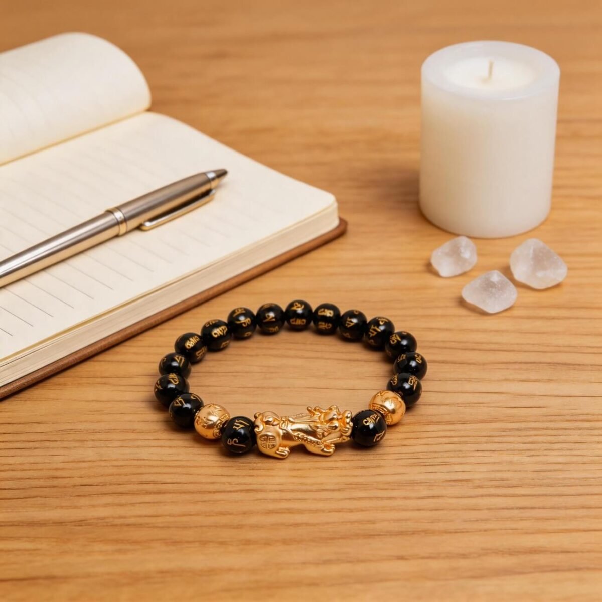 feng shui Pixiu bracelet in a spiritual intention setting