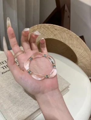 Clear Quartz & Crystal Bead Bracelet