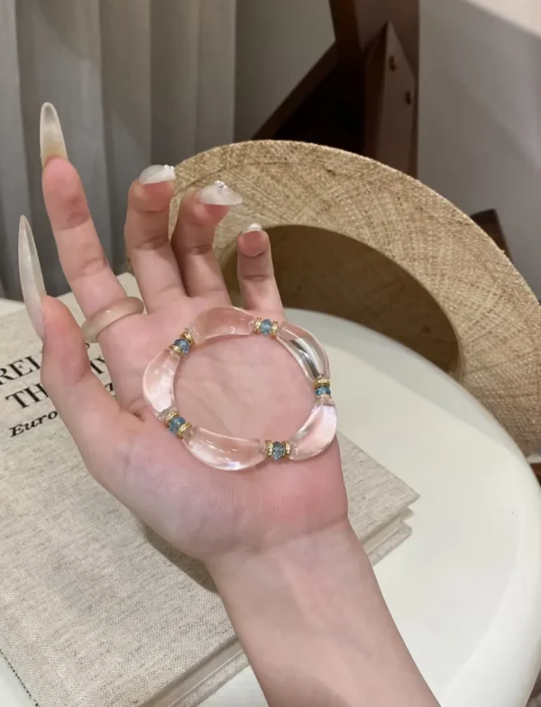 Clear Quartz & Crystal Bead Bracelet