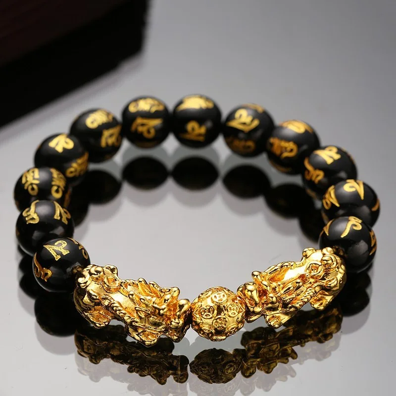 Black Obsidian Double Pixiu Bracelet product image