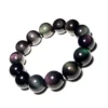 Black Obsidian & Crystal Bead Bracelet