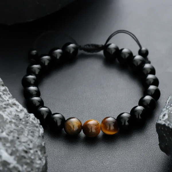 Tiger Eye Bead Bracelet - Design 5