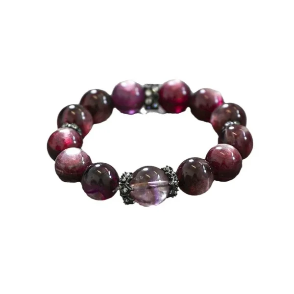 Lepidolite & Crystal Bead Bracelet - 13MM alternate view