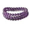 ac-900370360027-5 Purple Amethyst Three Wrap Bracelet Close View
