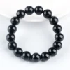 Black Obsidian Bead Bracelet - Design 5 alternate view