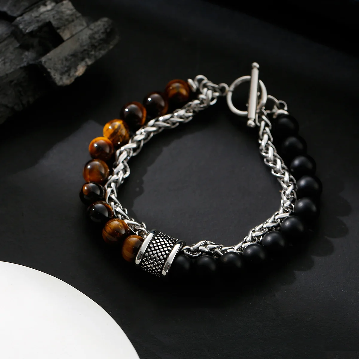 Tiger Eye Bead Bracelet - Design 6