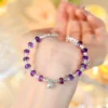 Amethyst & Crystal Bead Bracelet - Design 6 product image 3
