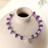 Amethyst & Crystal Bead Bracelet