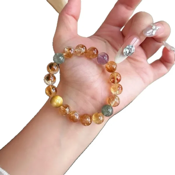 Golden Tiger Eye & Mixed Quartz Bracelet - 10mm