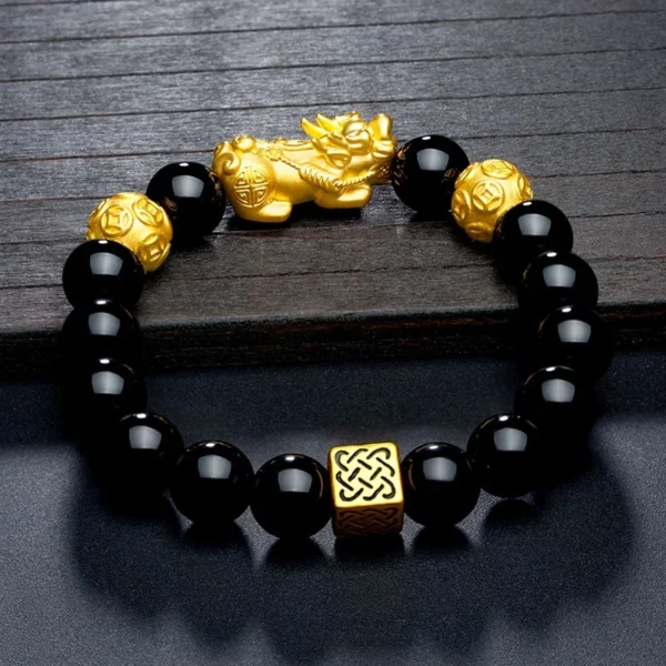 Black Obsidian Pixiu Bracelet - Design 8 product image 2