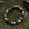 Agarwood Mother Of Pearl Obsidian Bracelet Outdoor Agarwood, black mother-of-pearl and obsidian bracelet outdoors