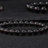 Tea Obsidian Bracelet Close Up 8mm tea obsidian bracelet close-up